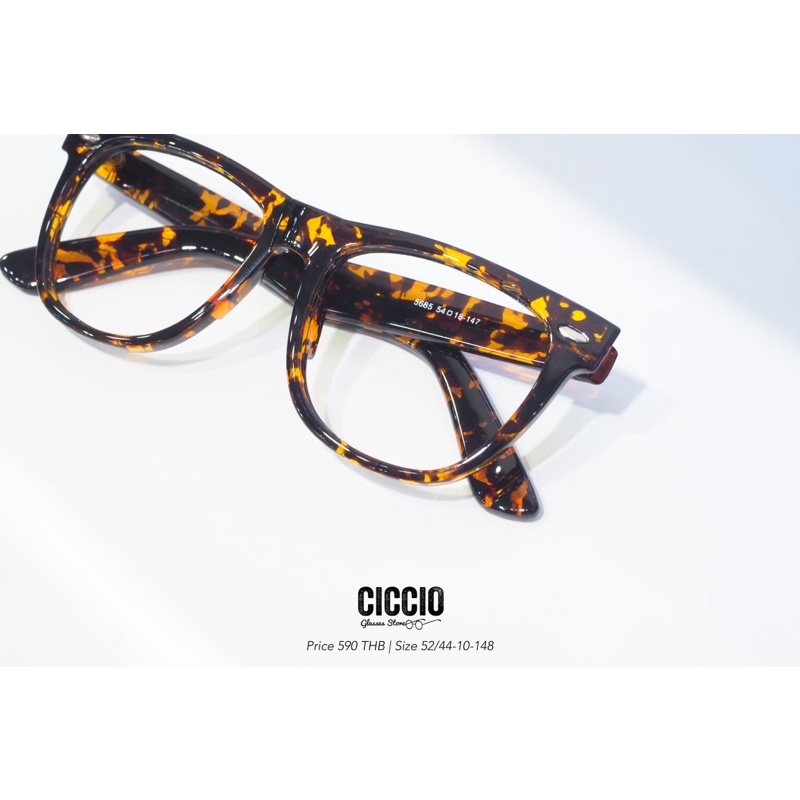 ciccio-กรอบแว่นทรง-wayfarer-สีน้ำตาลกระ