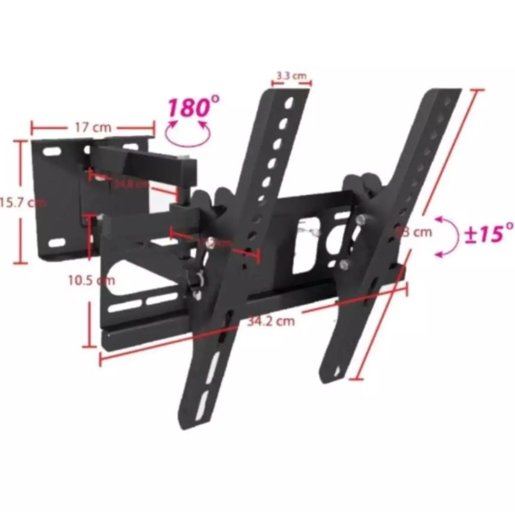 ขาแขวนทีวี-ติดผนัง-สำหรับจอ-17-37-led-lcd-moving-wall-mount-รุ่น-sc-102-โยกซ้าย-ขวา-และปรับก้มเงยได้