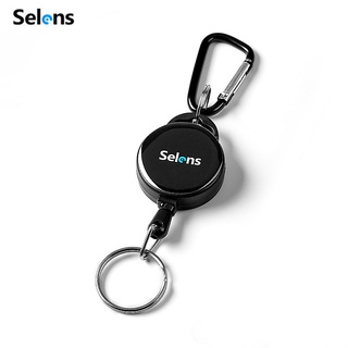 Selens Carabiner 2 in 1 พวงกุญแจตะขอกระเป๋าเป้สะพายหลังปีนเขาคลิปล็อคหัวเข็มขัดตั้งแคมป์ถ่ายภาพกลางแจ้ง