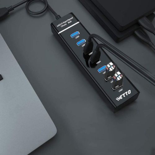 usb-3-0-hub-ความเร็วสูง7พอร์ตฮับสวิตช์อิสระhubสี่บิตsplitter-hub-usb-3-0-multi-interface-hubเชื่อมต่อ-usb-ความเร็วสูง