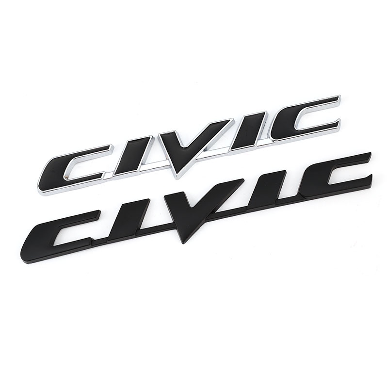 สติกเกอร์โลหะ-ลายโลโก้ตัวอักษร-3d-สําหรับติดตกแต่งรถยนต์-honda-civic