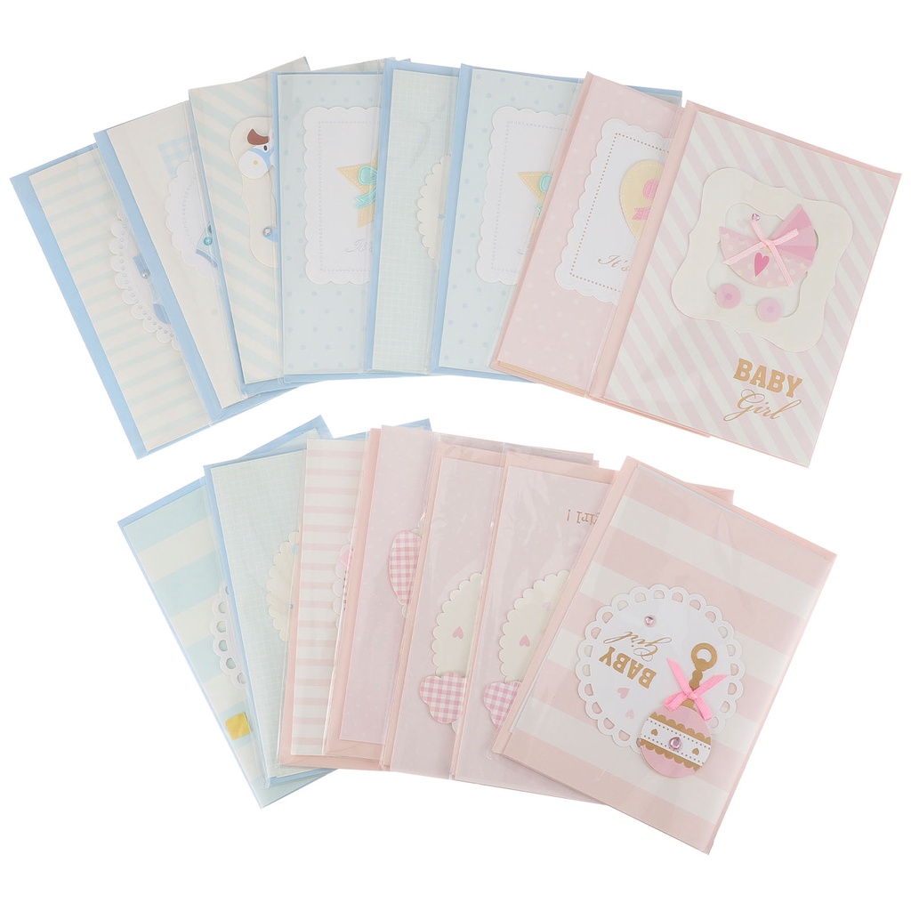 Baby Birthday Greeting Shower Party Envelopes Gift Blessing Cartoon ...