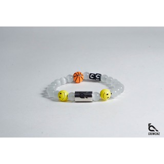 Crowcinz Smiley Bracelet (Cat Eyes / V.1 / Basketball) กำไลข้อมือหินแท้