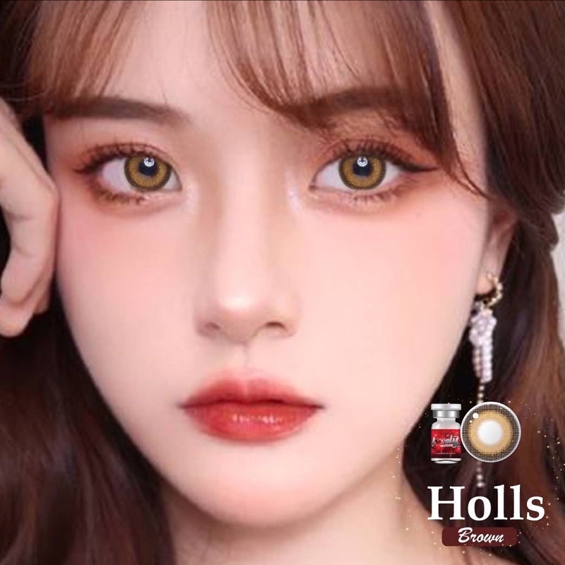 holls-brown-lovely-lens-ขนาดbig-ตาโต-เลนส์จดทะเบียนถูกต้อง-บิ๊กอาย-คอนแทคเลนส์-bigeyes