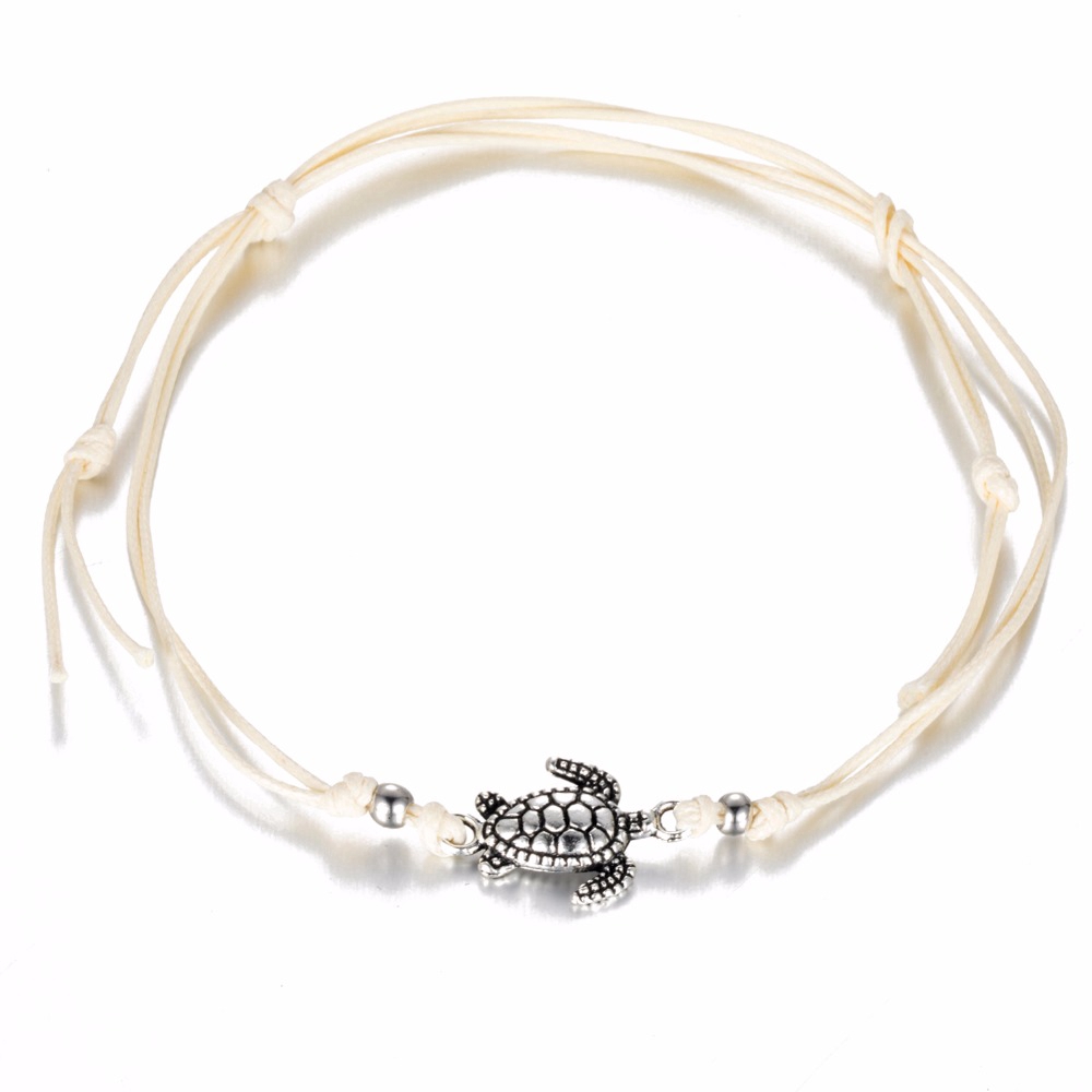 fashion-turtle-charm-bracelet-handmade-jewelry-rope-string-lacing-adjustable-lucky-bracelet-black-white-wax-for-women-children