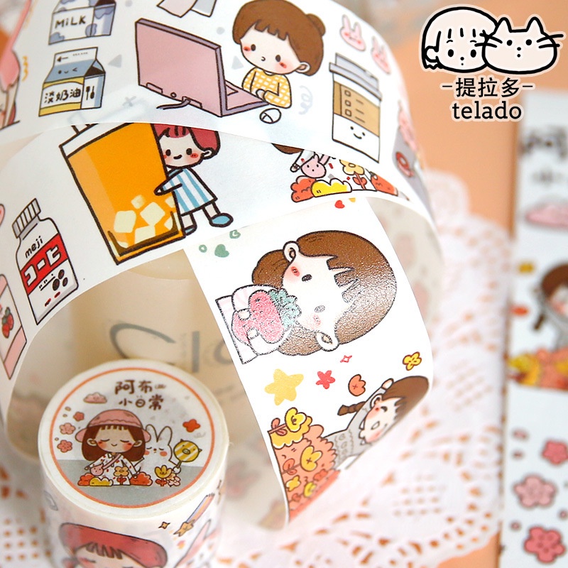 telado-เทปกระดาษน่ารัก-สาวน่ารัก-diy-เทปตกแต่ง