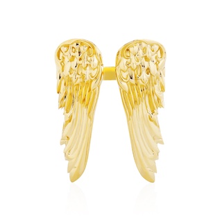 ake ake Golden Giant Eagle Duo Wings Ring แหวนเงินแท้ 925 แกะมือชุบทองขนาดใหญ่ ลายปีกเทวดาปีกนกอินทรียุโรปสุดเฟียซ