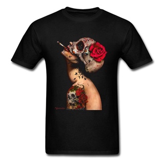 เสื้อยืดโอเวอร์ไซส์Viva La Muerte ราคา เสื้อยืดแขนสั้น คอกลม ผ้าฝ้าย 100% สําหรับผู้ชายS-3XL