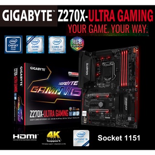 Mainboard INTEL GIGABYTE Z270X-ULTRA GAMING (Socket 1151) มือสอง พร้อมส่ง แพ็คดีมาก!!! [[[แถมถ่านไบออส]]]