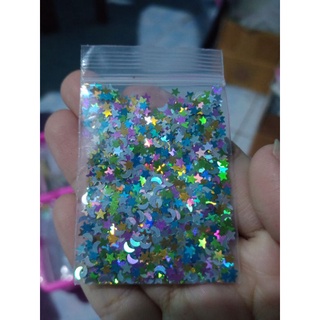 กลิตเตอร์ดาว ถุงละ10บาท สั่ง ขั้นต่ำ 50บาท คละได้