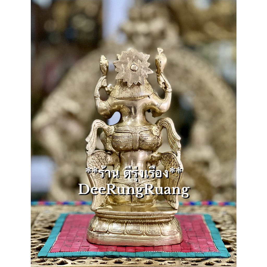 พระนารายณ์-ทรงครุฑ-สูง-8-นิ้ว-ทองเหลือง-นำเข้าจากอินเดีย-vish0043