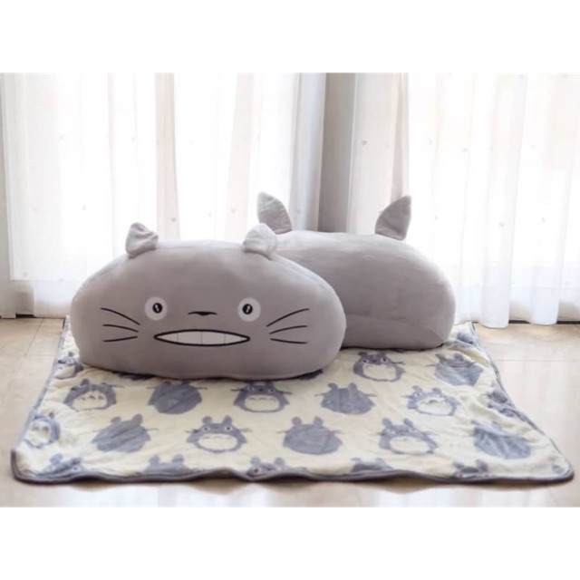 แจกส่วนลด-100-พิมพ์โค้ด-newaiib-หมอนผ้าห่มแบบหน้า-totoro-ทรงถั่ว