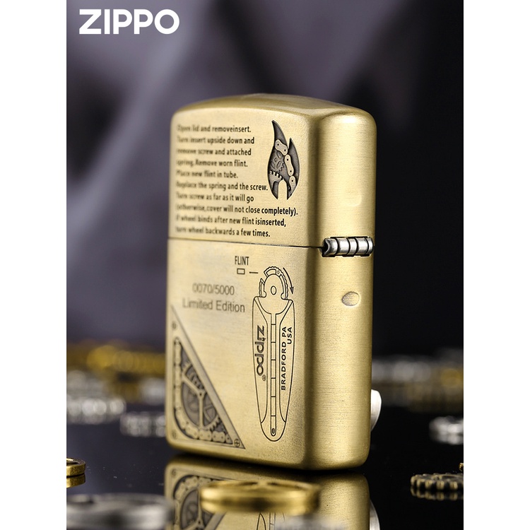 zippo-zippo-ของแท้-zippo-ไฟแช็ก-flint-box-armor-แท้-เหรียญเงิน-สามารถเติม-ไฟแช็ค-ฟลินท์-กันลม-ลิมิเต็ด-ได้