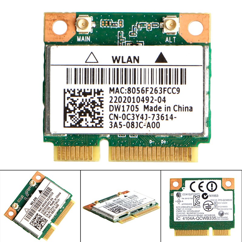 intel-qualcomm-atheros-qcwb335-wifi-mini-wireless-card-cn-0c3y4j-for-dell