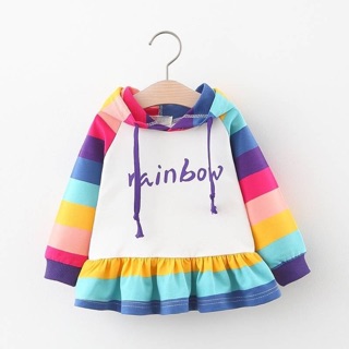 📌D184 📌D185 เสื้อฮู้ด Rainbow มีสองสี ชุดเด็ก เสื้อผ้าเด็ก