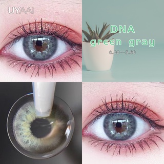 【graded Lens】uyaai คอนแทคเลนส์ DNA Taylor สีเขียว สีเทา สีเขียว 2 ชิ้น