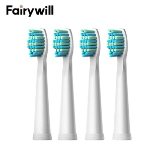 Fairywill หัวแปรงสีฟันไฟฟ้า 4 ชิ้น พอดีกับ 507 2306 2303 551 2011