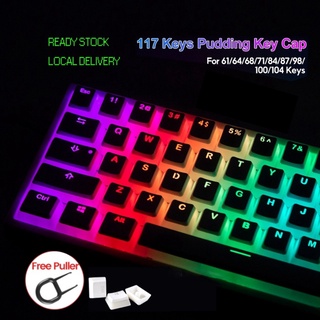 ภาพหน้าปกสินค้าพร้อมส่ง Pudding keycap คีย์แคป พุดดิ้ง PBT 119 ปุ่ม ปุ่มคีย์บอร์ด Mechanical Keyboard ที่เกี่ยวข้อง