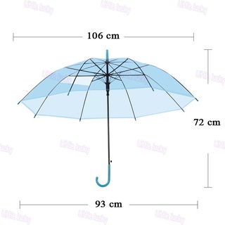 ภาพขนาดย่อของภาพหน้าปกสินค้าร่มเเบบใส ร่มคุณภาพดี เนื้อร่มโปร่งแสง ด้ามยาว จากร้าน littlelucky. บน Shopee
