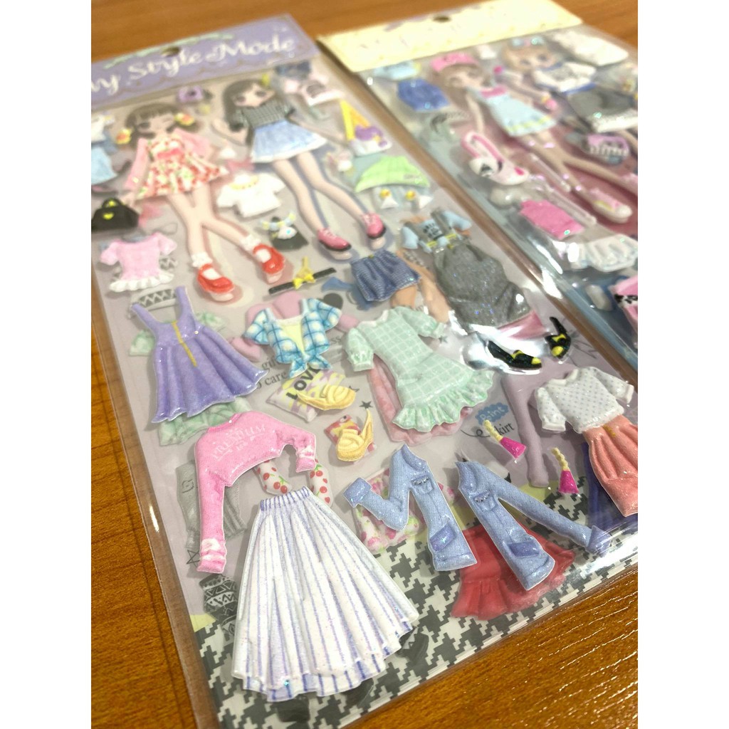 ภาพสินค้าแต่งตัว สาวเกาหลี dress up เปลี่ยนชุด ตุ๊กตาเปลี่ยนชุด สติ๊กเกอร์เจ้าหญิง สติ๊กเกอร์นูน 3D สามมิติ . จากร้าน irinplub บน Shopee ภาพที่ 5