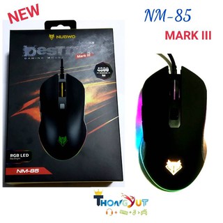 สินค้า Nubwo NM-85 DESTROY Mark III Gaming Mouse เมาส์เกมมิ่งมาโคร 6 ปุ่ม ระบบเซ็นเซอร์ A824 รองรับสูง 4800 DPI  รับประกัน 1 ปี