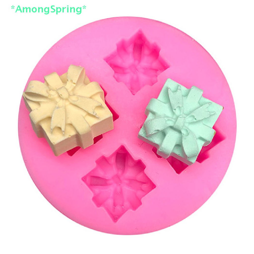 amongspring-gt-แม่พิมพ์ซิลิโคน-รูปกล่องของขวัญคริสต์มาส-สําหรับทําช็อคโกแลต-ลูกอม-น้ําตาล