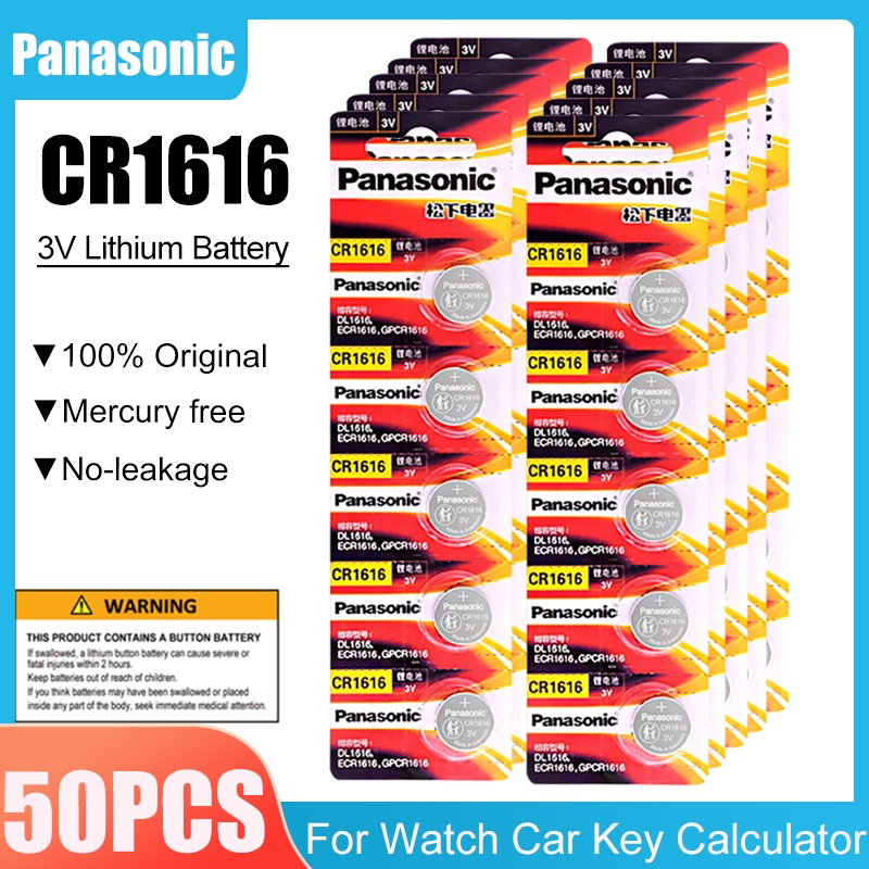 แบตเตอรี่ 50pcs/lot Panasonic CR1616 CR 1616 3V Lithium Battery For