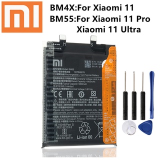 100% Xiaomi Original Battery BM55 For Xiaomi 11 Pro/ Xiaomi 11 Ultra, BM4X For Xiamo 11 Xiaomi11 Mi11 Replacement Batter