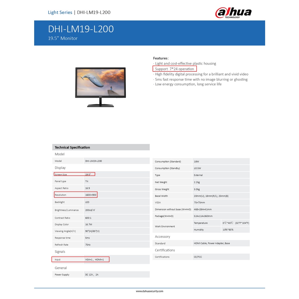 dahua-cctv-monitor-จอสำหรับกล้องวงจรปิด-เปิดใช้งานได้ตลอด-7-วัน-24-ชม-19-5-รุ่น-dhi-lm19-l200