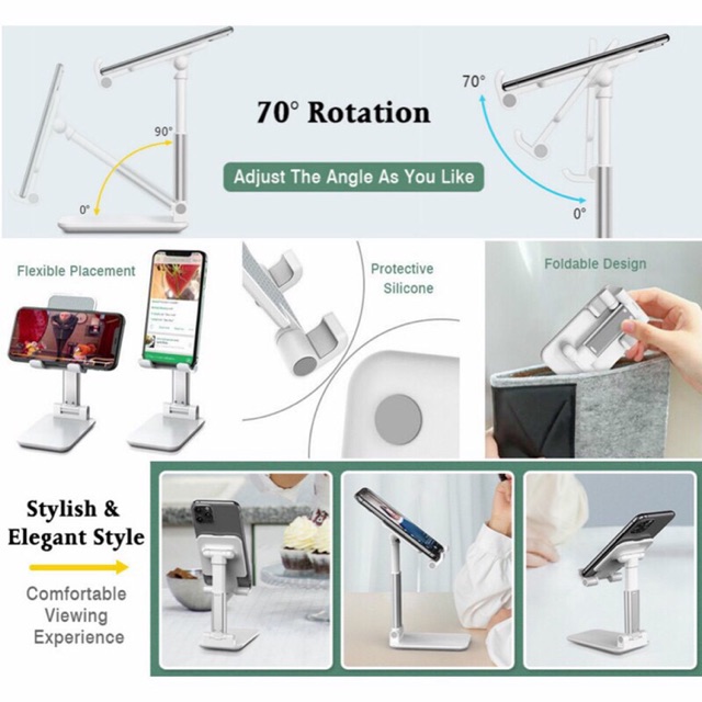 ภาพหน้าปกสินค้าChoetech ที่วางโทรศัพท์,โต๊ะปรับมุมได้หลายมุมที่วางโทรศัพท์มือถือแท็บเล็ต จากร้าน xshop2019 บน Shopee