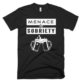 เสื้อผ้าผชเสื้อยืดแขนสั้น พิมพ์ลาย Menace to Sobriety แฟชั่นสําหรับผู้ชายS-5XL