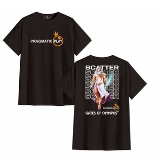 คอลูกเรือเสื้อยืดคอกลมเสื้อยืด พิมพ์ลาย Pragmatic Play Gates Of Olympus Online Slots สําหรับผู้ชาย และผู้หญิงผ้าฝ้ายแท้