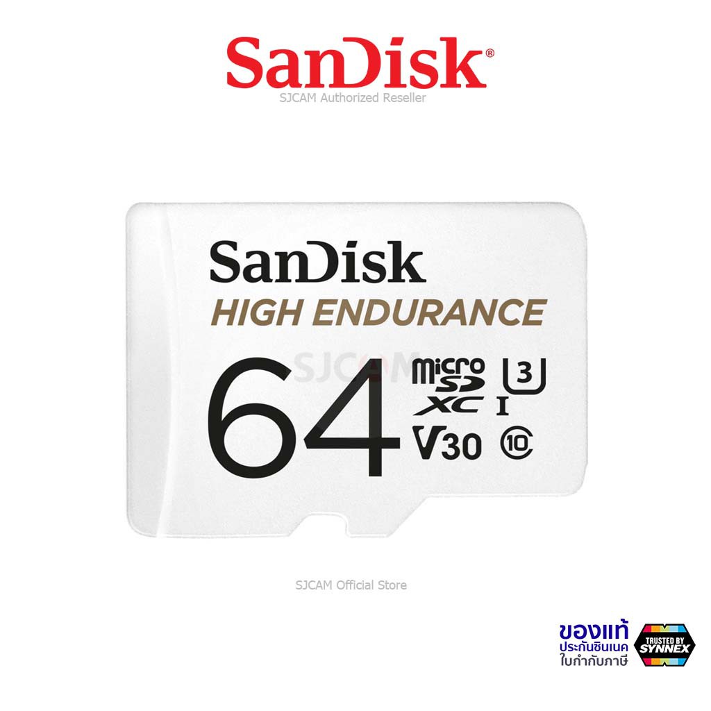 รูปภาพสินค้าแรกของSanDisk High Endurance microSD Card 64GB (SDSQQNR_064G_GN6IA) เมมโมรี่การ์ด ใส่ กล้องติดรถยนต์ กล้องหน้ารถ กล้องวงจรปิด