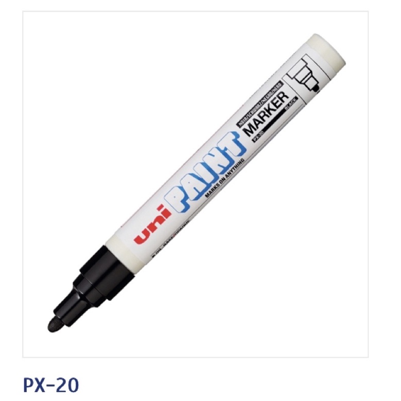 ราคาและรีวิวปากกามาร์คเกอร์ UNI PAINT MARKER PX-20 มีให้เลือก 18 สี