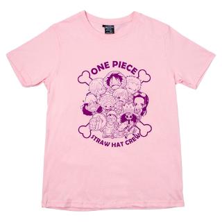 เสื้อยืดโอเวอร์ไซส์Pink One Piece T-shirt No.279 (เสื้อยืดวันพีซ สีชมพู No.279)S-3XL
