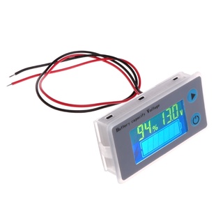 ✿ เครื่องทดสอบความจุแบตเตอรี่ โวลต์มิเตอร์ หน้าจอ LCD 10-100V สําหรับรถยนต์