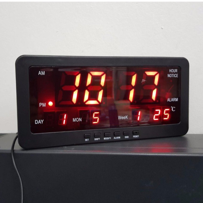 นาฬิกา-led-digital-ติดผนัง-ตั้งโต๊ะ-บอกเวลา-วันที่-อุณหภูมิตั้งปลุกได้-ใฃ้ไฟบ้าน
