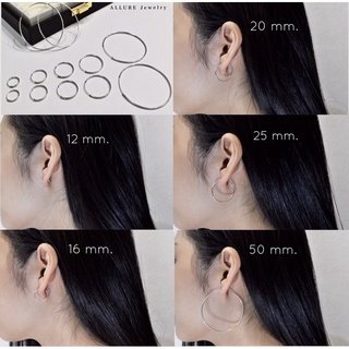 ภาพขนาดย่อของภาพหน้าปกสินค้าต่างหูห่วง เงินแท้ 925 ตัวเรือนตอก 925 (Hoop Earrings) Silver925 ต่างหูเงิน ต่างหู ต่างหูเงินแท้ Allure jewelry จากร้าน allure_jewelry_bkk บน Shopee