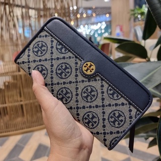 TORY BURCH T MONOGRAM JACQUARD SLIM WALLET