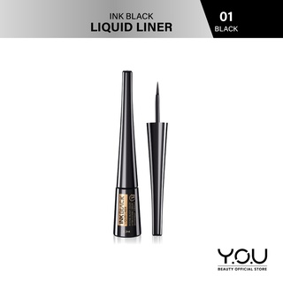 Y.O.U Ink Black Liquid Liner อายไลน์เนอร์สีดำสนิท  เส้นคมชัดสวยในปาดเดียว