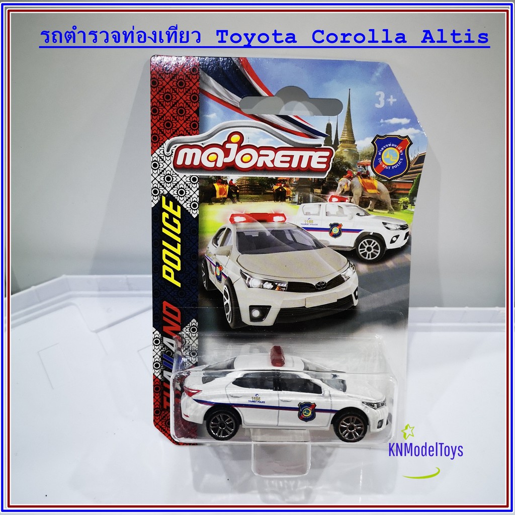 รถตำรวจท่องเที่ยว-police-รถเหล็ก-majorette-toyota-corolla-altis-โมเดลรถยนต์