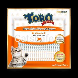TORO​ PLUSสีส้มแพ็คใหญ่ขนมแมวเลีย​ เสริมวิตามินอี
