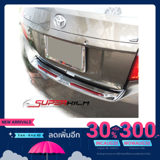  กันรอยประตูหลัง กันรอยท้าย โครเมี่ยม ทับทิม (Rear Bumper) (สแตนเลส) / Vios 2013