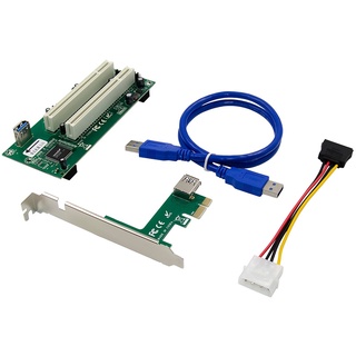 อะแดปเตอร์การ์ด Pci Express To Dual Pci X1 To Router Tow 2 ช่อง