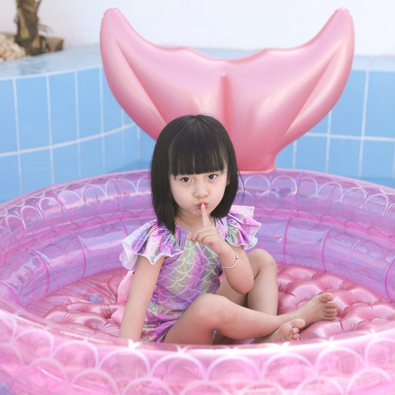 ภาพหน้าปกสินค้า‍ สระว่ายน้ำนางเงือกสีชมพู‍
