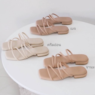 รองเท้าแตะสวม พื้นนุ่มใส่สบาย size 36 - 40 : ALIN นัท