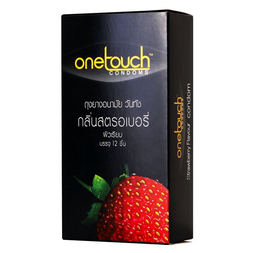 ภาพสินค้าOnetouch ถุงยางอนามัย ขนาด 52 mm. รุ่น สตรอเบอร์รี่ Family Pack 12 ชิ้น x 6 กล่อง จากร้าน onetouch_thailand บน Shopee ภาพที่ 1