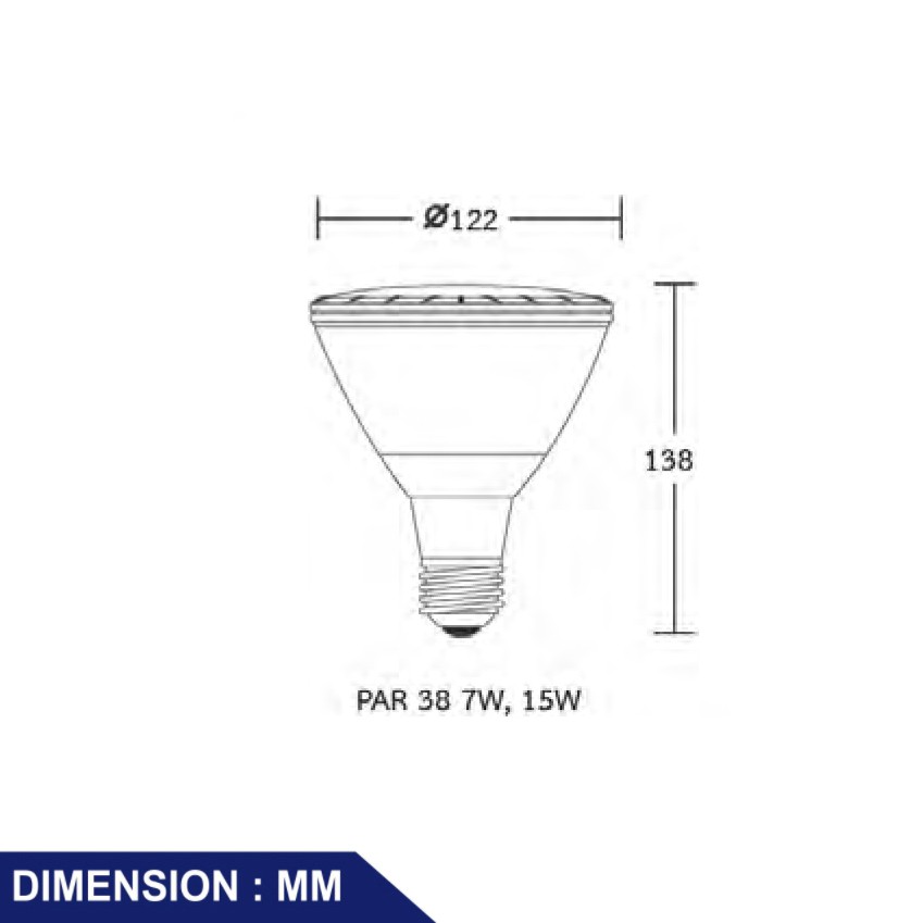 bec-หลอดไฟ-led-par38-15w-ขั้วe27-แสงวอร์มไวท์-แสงเหลือง-แสงเดย์ไลท์-แสงขาว