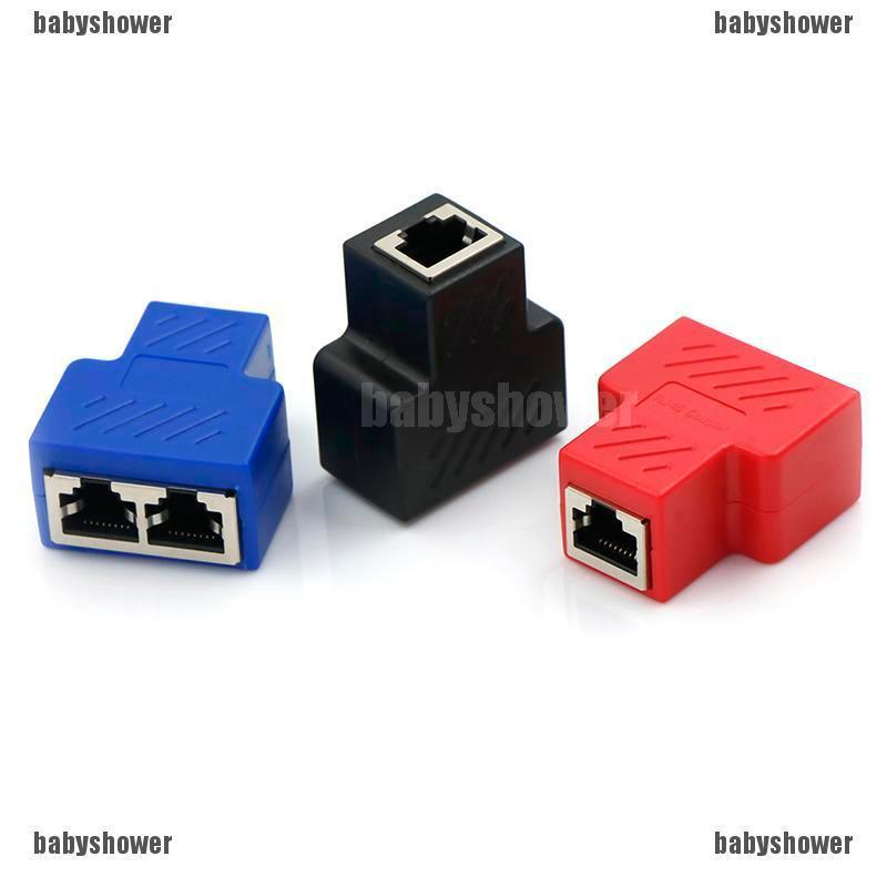 Bs❤Rj45 อะแดปเตอร์เชื่อมต่อเครือข่ายอีเธอร์เน็ต LAN คู่