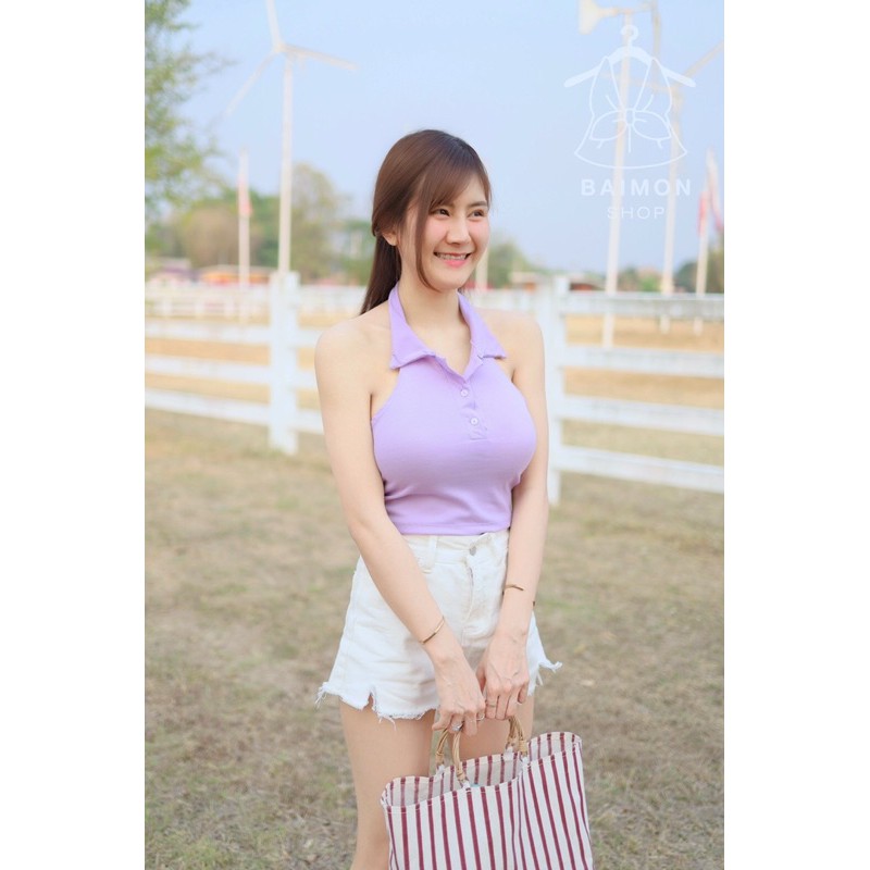 เสื้อครอปสุดน่ารักปนเซ็กซี่-คอโปโล